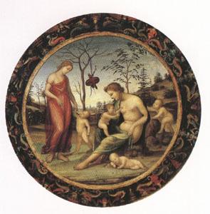 Giovanni Sodoma Sacred and Profane Love with Anteros,Eros and Two Other Cupids (mk05) oil painting image